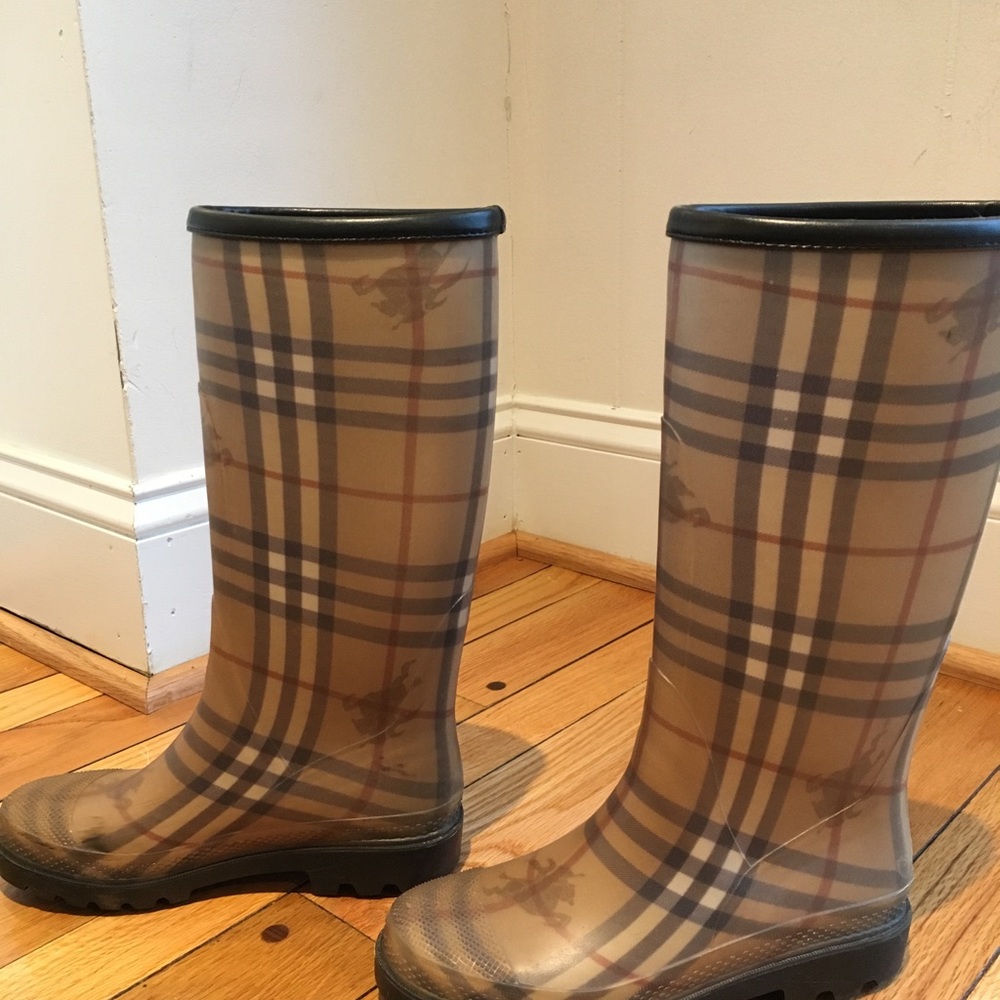 Burberry nova check rain boot